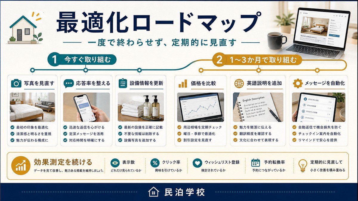Airbnb リスティング最適化 ロードマップ Image2完成デザイン
