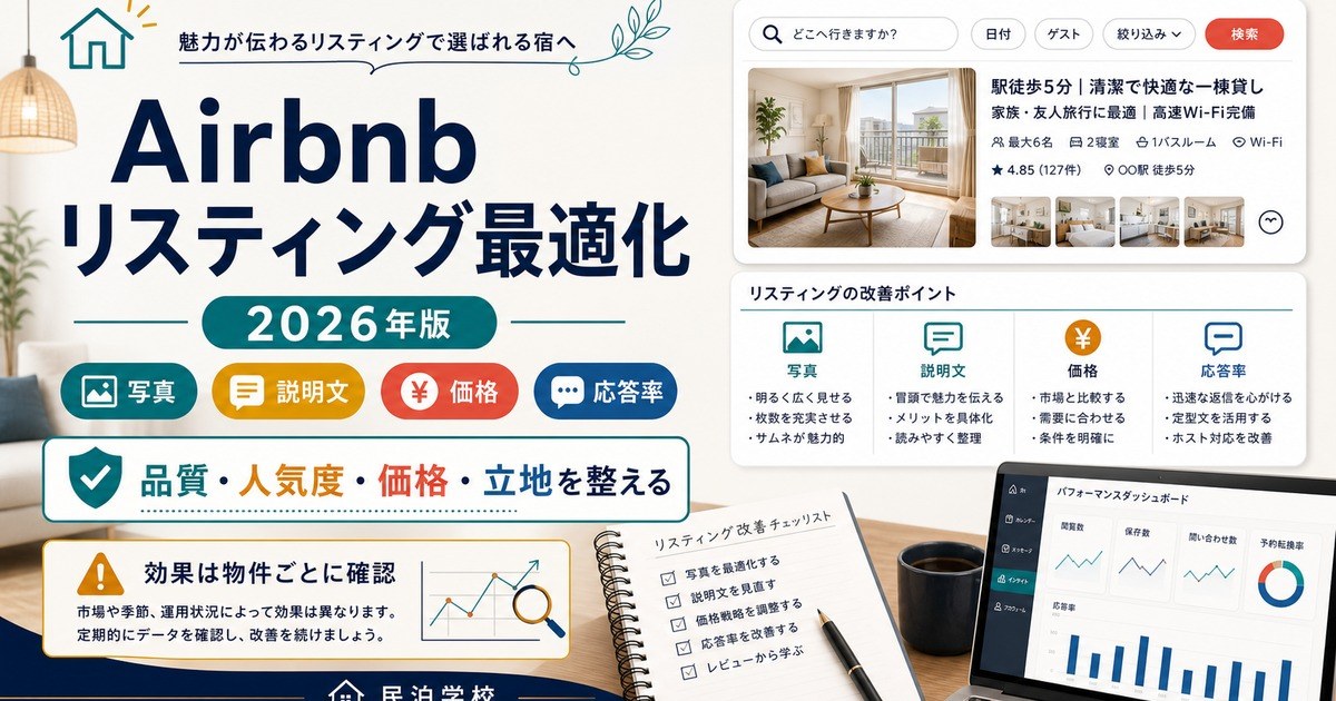 Airbnb リスティング最適化 2026 Image2完成デザイン