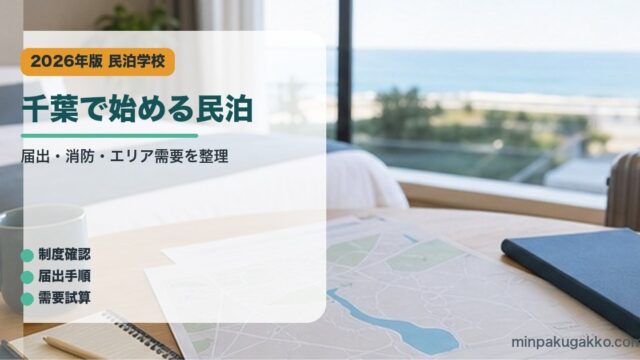 千葉で始める民泊｜民泊学校の解説アイキャッチ