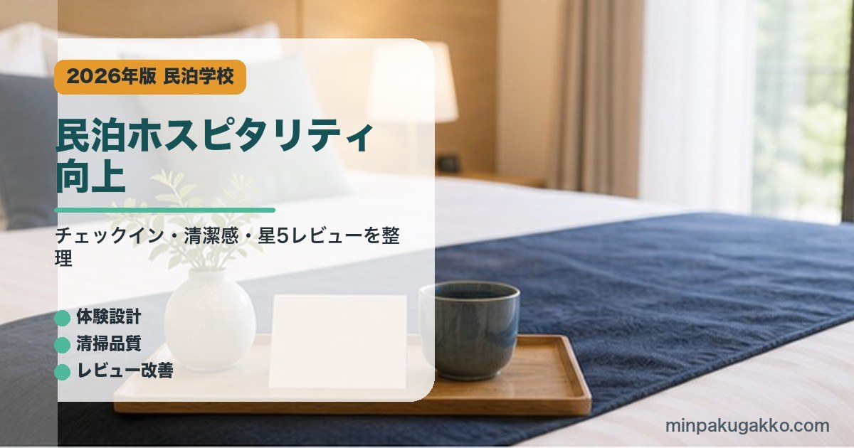 民泊ホスピタリティ向上｜民泊学校の解説アイキャッチ