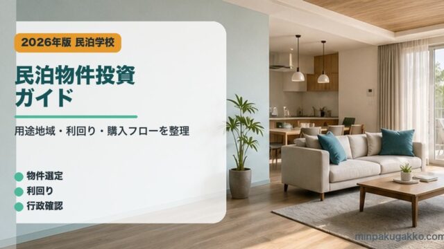 民泊物件投資ガイドのアイキャッチ画像