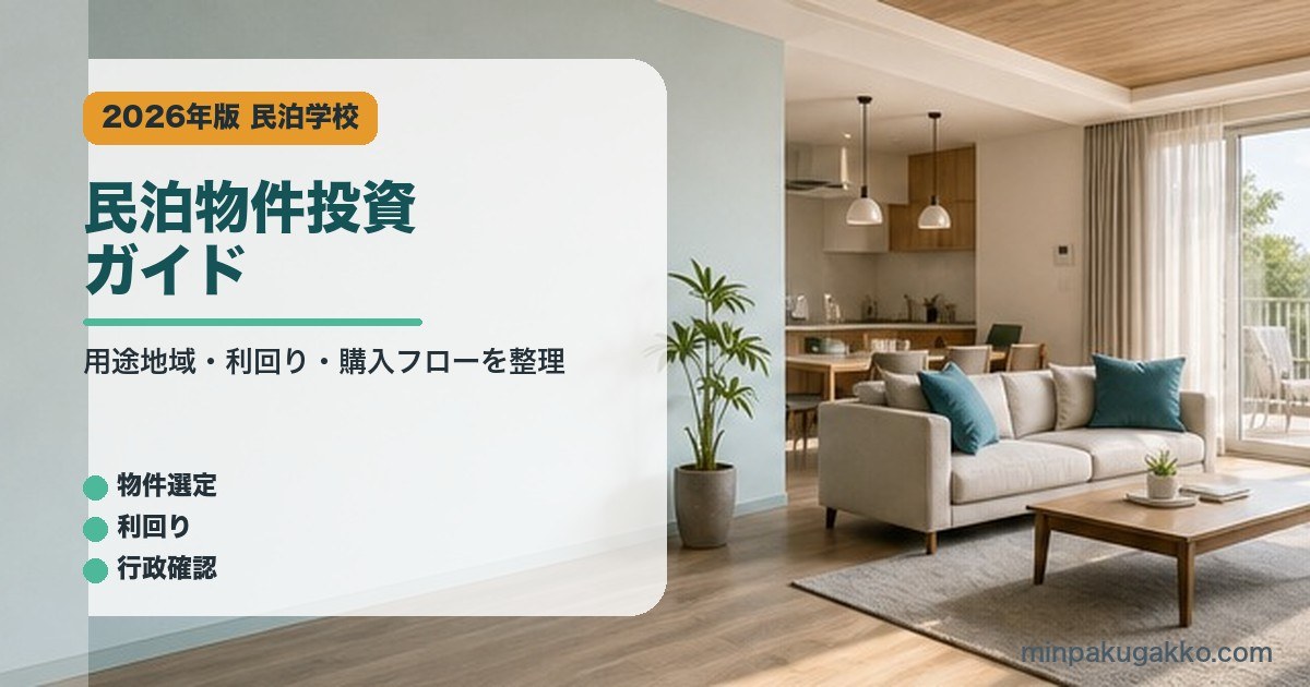 民泊物件投資ガイドのアイキャッチ画像