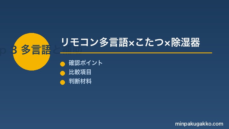 Step 3 多言語案内と補助設備