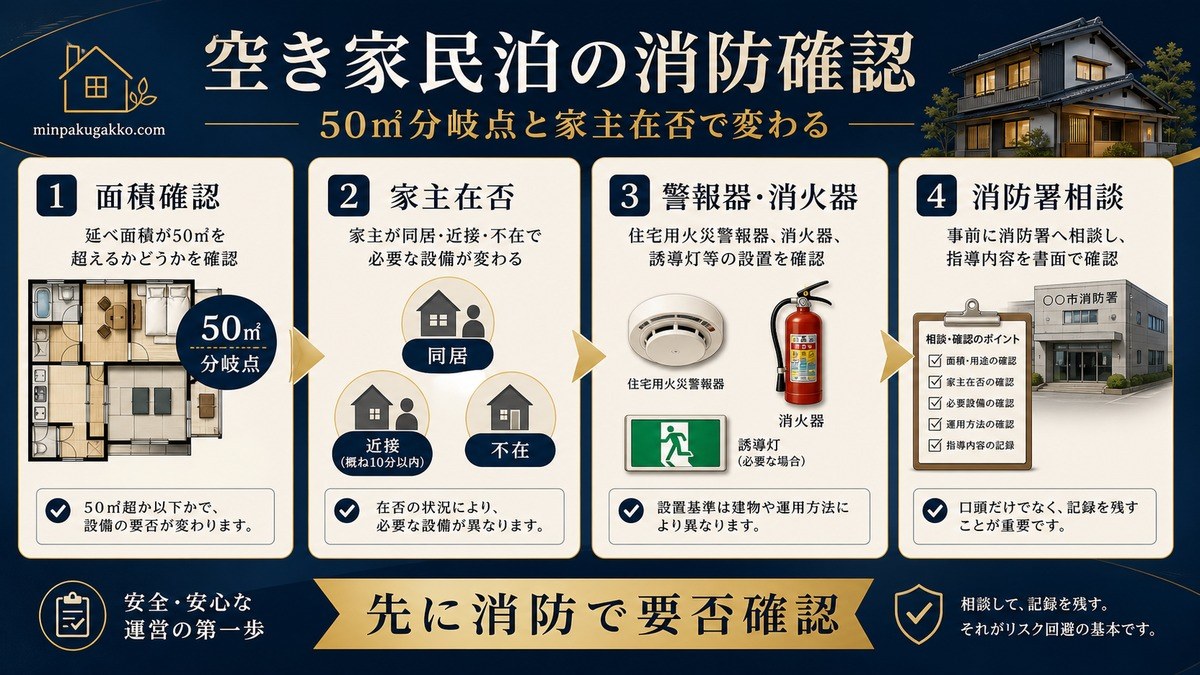 空き家民泊 消防確認と50㎡分岐点 Image2完成デザイン