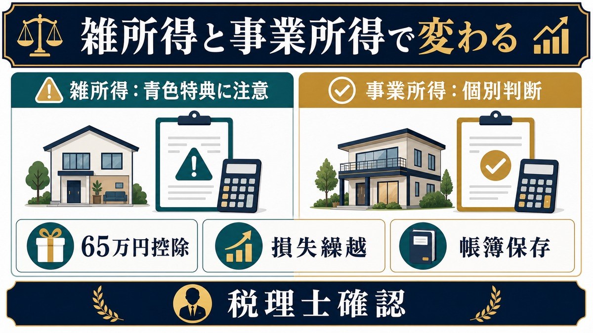 青色申告 雑所得 事業所得 65万円控除 Image2完成デザイン