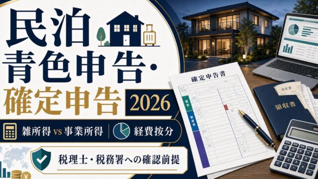 民泊 青色申告 確定申告 2026 Image2完成デザイン