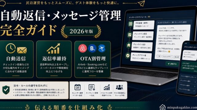 民泊 自動返信 メッセージ管理 完全ガイド Image2完成デザイン