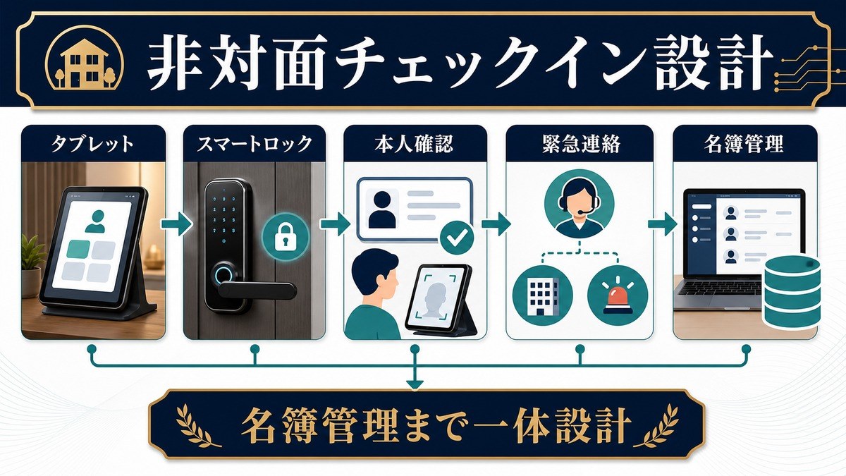 民泊 非対面チェックイン タブレット スマートロック Image2完成デザイン