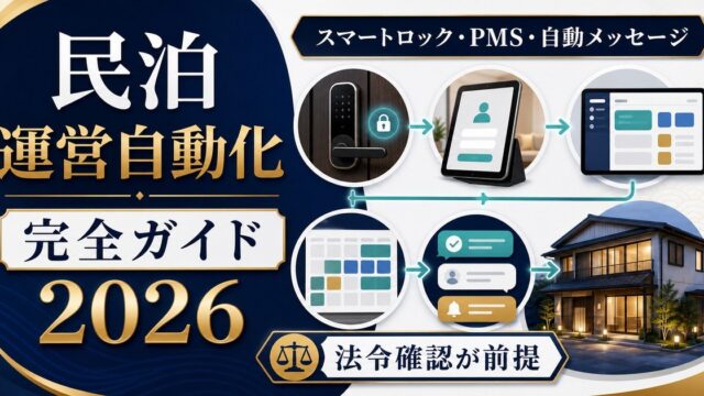 民泊 運営自動化 完全ガイド 2026 Image2完成デザイン