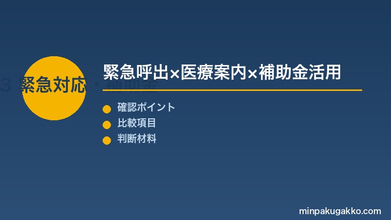 Step 3 緊急対応と補助金活用