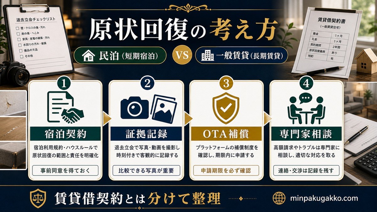 民泊原状回復と宿泊契約の整理 Image2完成デザイン