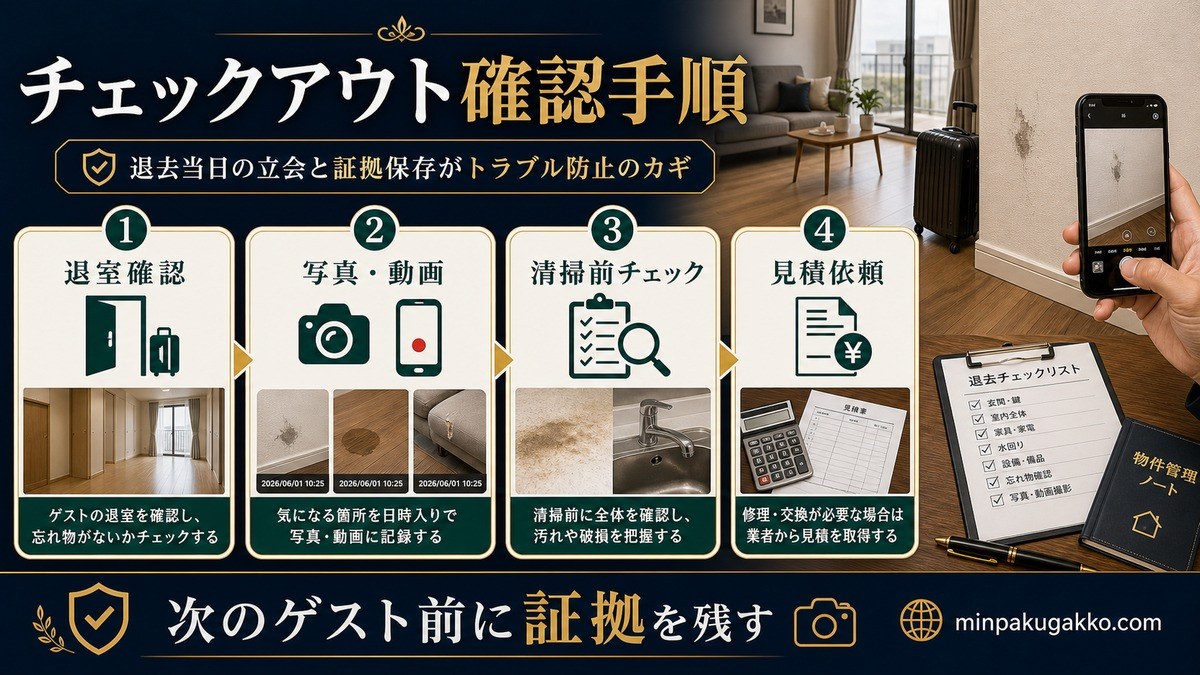 民泊チェックアウト確認手順 Image2完成デザイン