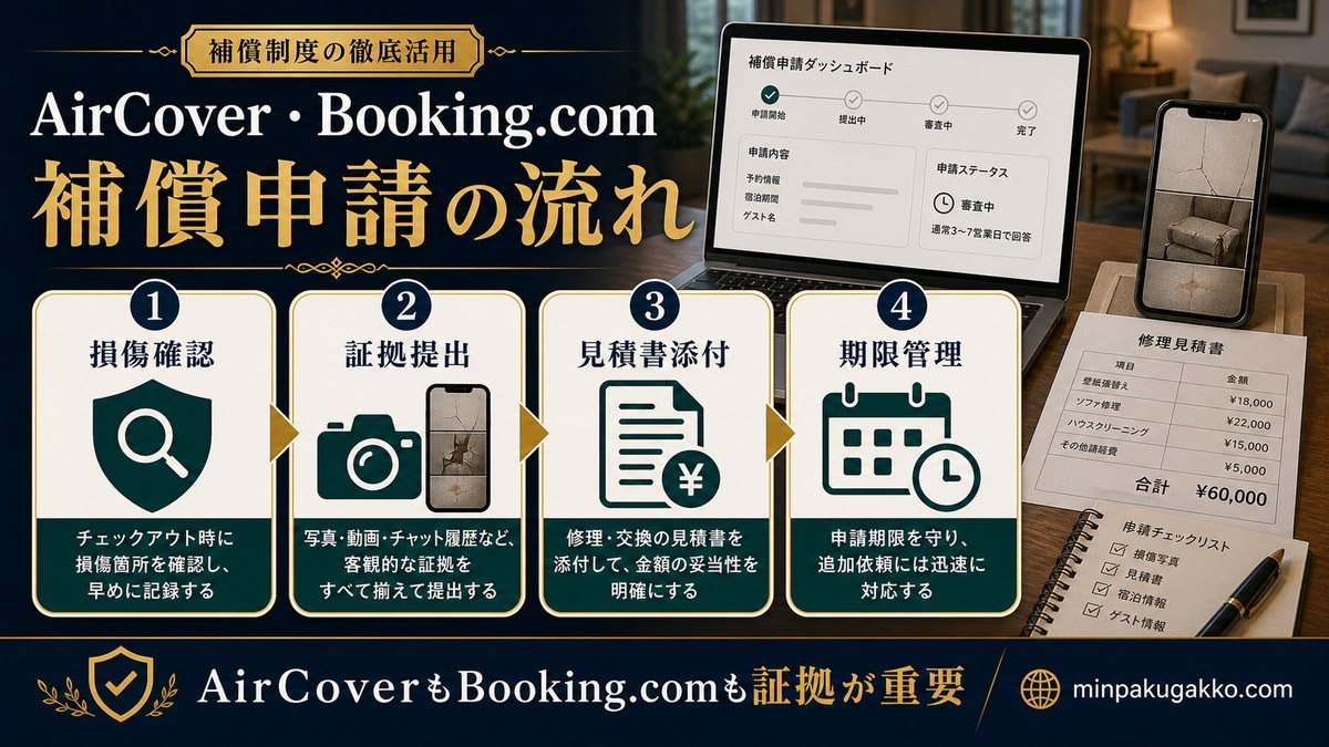 AirCoverとBooking.com補償申請の流れ Image2完成デザイン