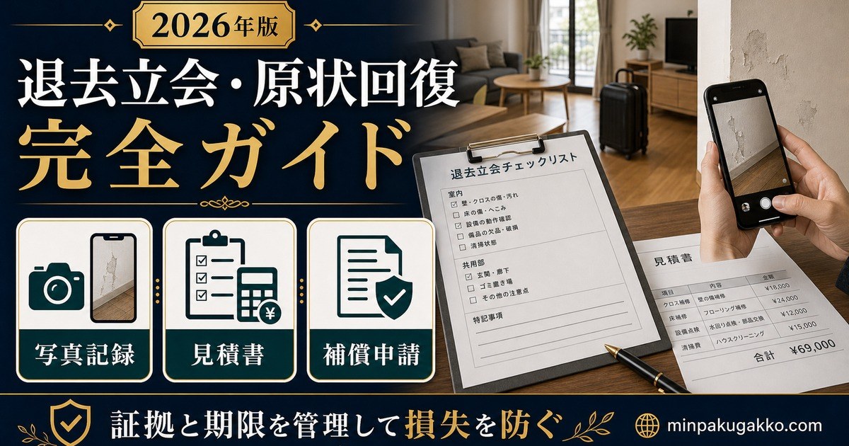 民泊退去立会 原状回復 完全ガイド Image2完成デザイン