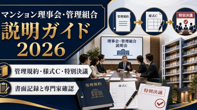 マンション理事会 管理組合 説明ガイド 2026 Image2完成デザイン