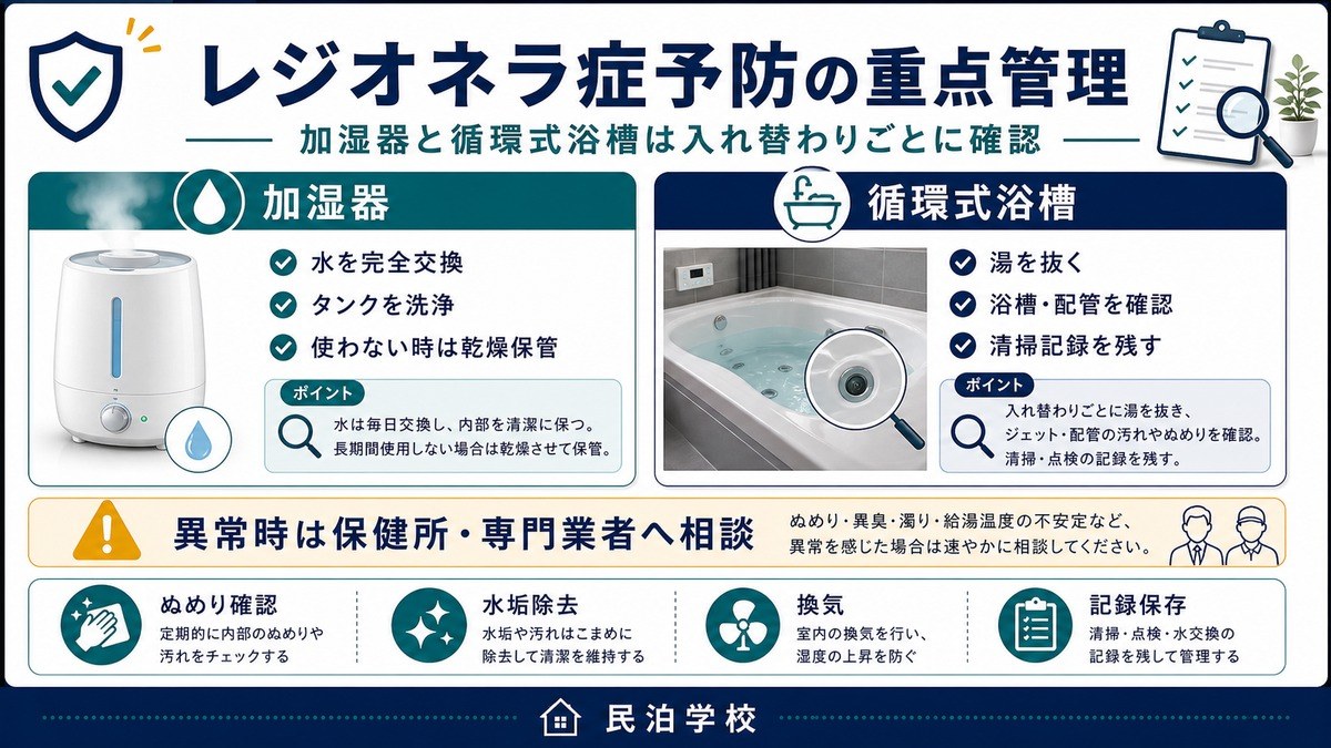 民泊 レジオネラ症予防 加湿器 循環式浴槽 Image2完成デザイン