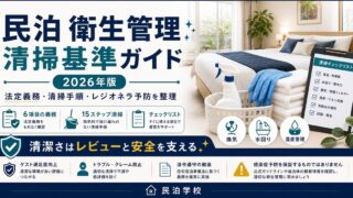 民泊 衛生管理 清掃基準 2026 Image2完成デザイン