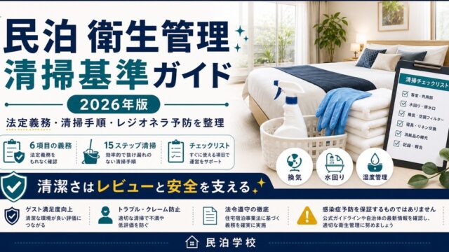 民泊 衛生管理 清掃基準 2026 Image2完成デザイン