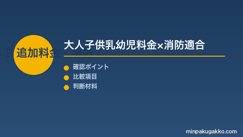Step 2 追加料金設定と消防安全確認