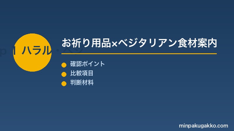 Step 1 ハラル・ベジタリアン対応