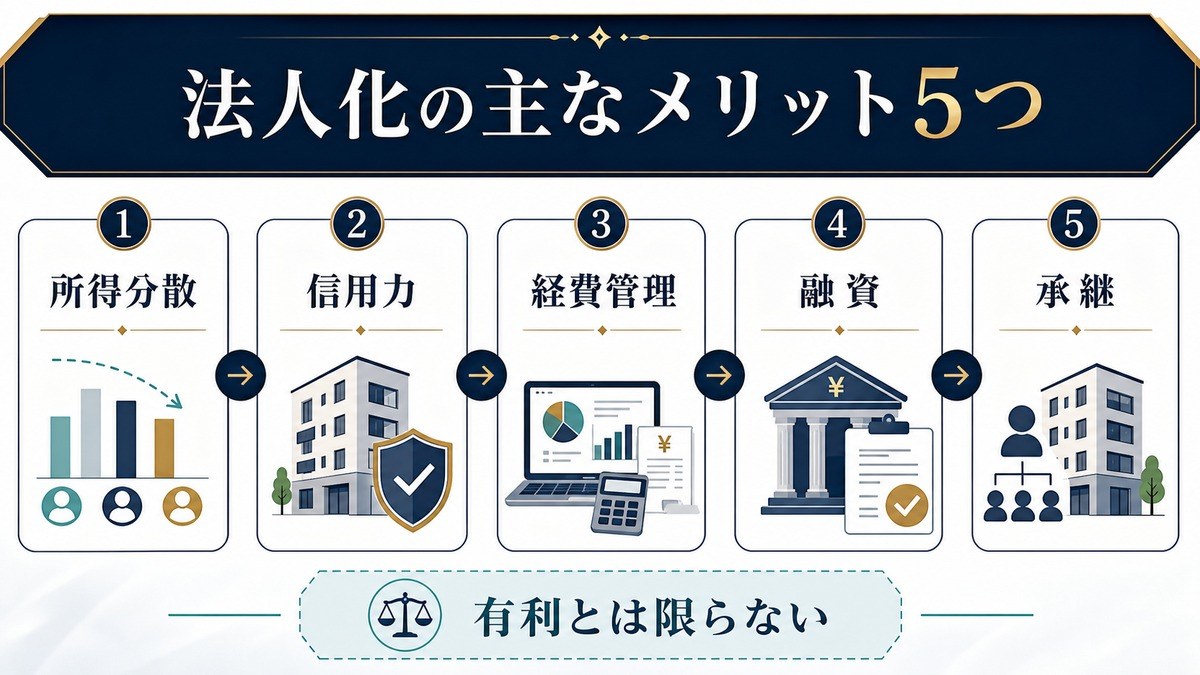 民泊 法人化 メリット5つ Image2完成デザイン