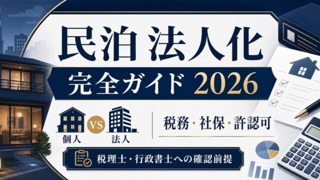 民泊 法人化 完全ガイド 2026 Image2完成デザイン