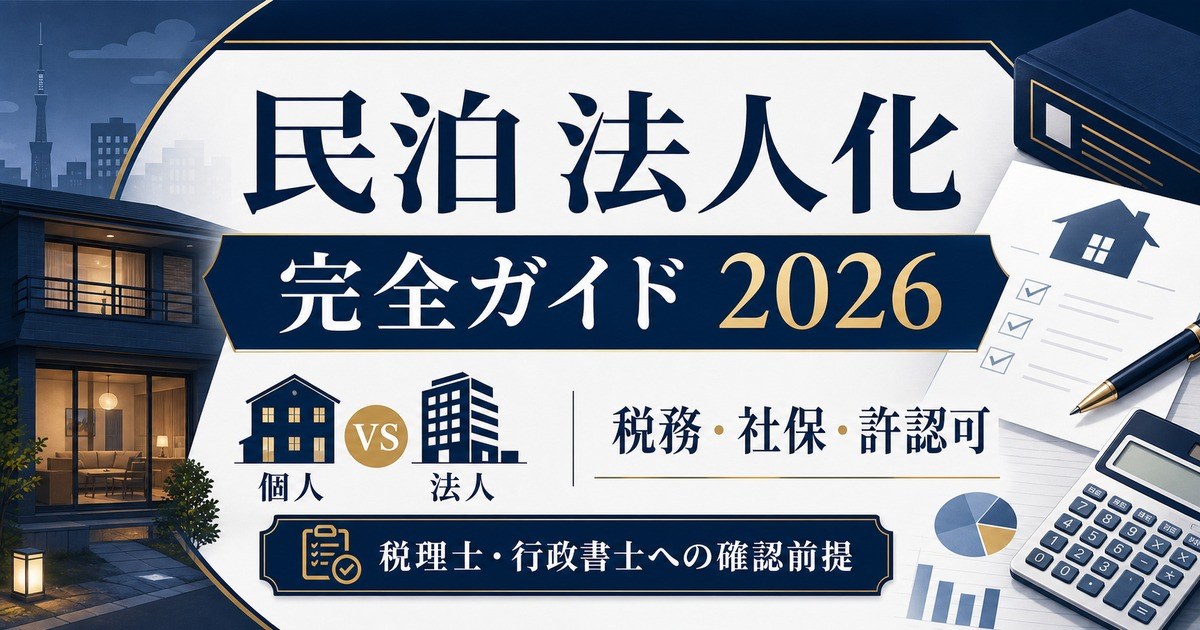 民泊 法人化 完全ガイド 2026 Image2完成デザイン