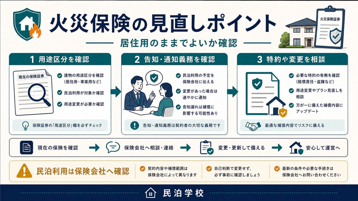 民泊 火災保険 見直し 用途区分 確認 Image2完成デザイン