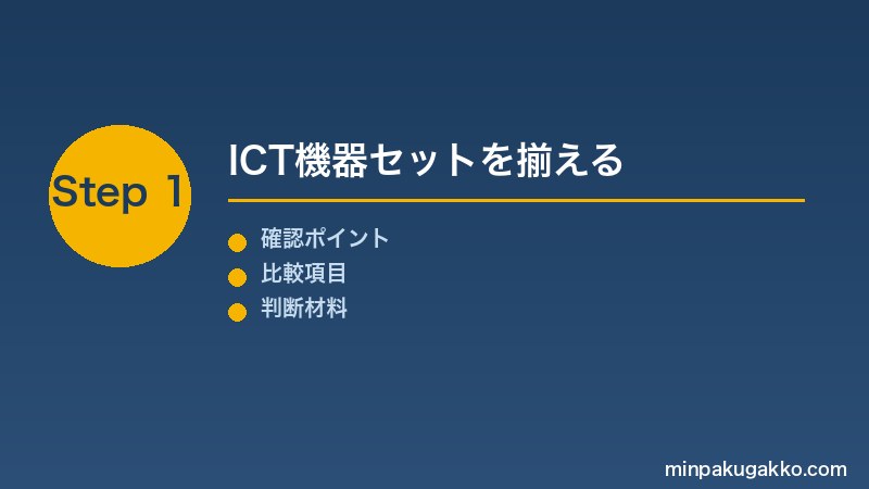 Step 1 ICT機器セットを揃える