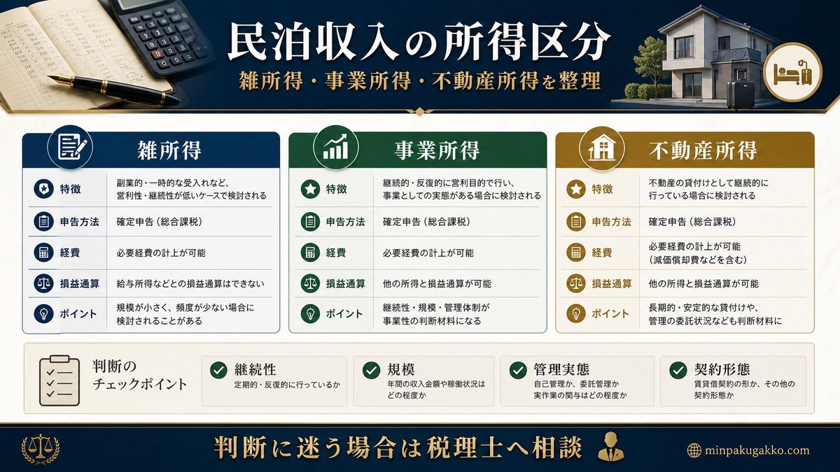 民泊収入の所得区分 Image2完成デザイン