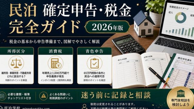 民泊 確定申告 税金 完全ガイド Image2完成デザイン