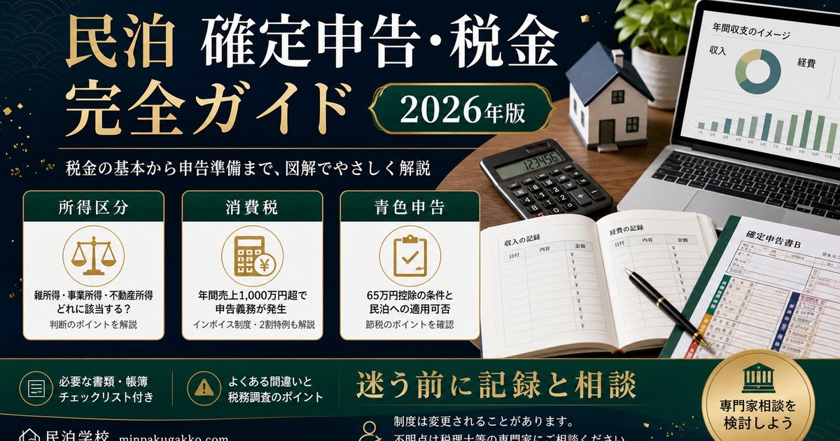 民泊 確定申告 税金 完全ガイド Image2完成デザイン