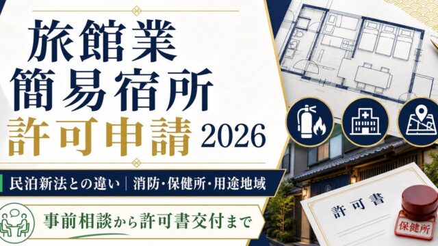 旅館業 簡易宿所 許可申請 2026 Image2完成デザイン