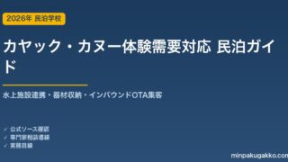 民泊 カヤック・カヌー体験需要 対応ガイド 2026年版｜水上施設連携・器材収納・インバウンド対応・OTA集客まで徹底解説