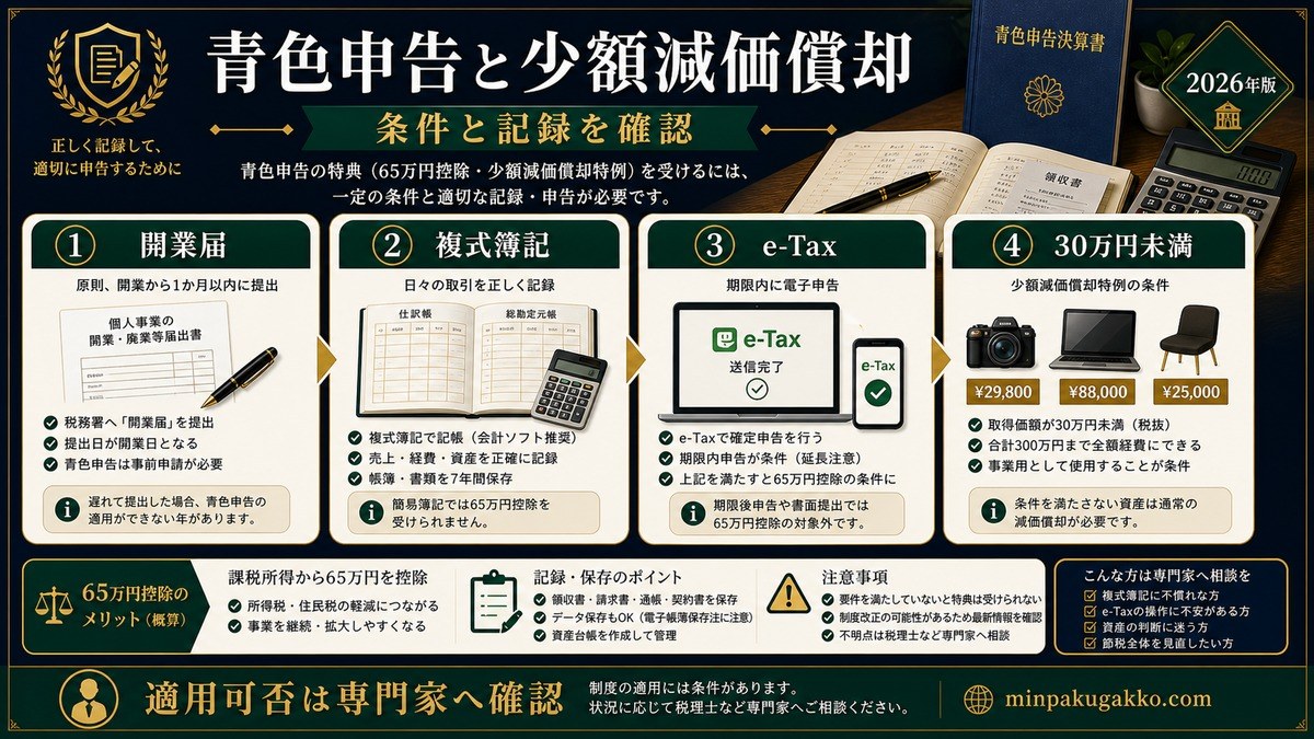 民泊 青色申告と少額減価償却 Image2完成デザイン