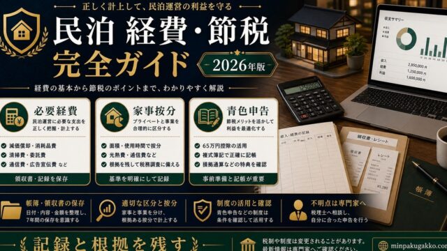 民泊 経費 節税 完全ガイド Image2完成デザイン