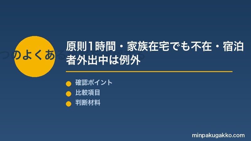 家主居住型・不在型 Step2 不在の定義と5つのよくある誤解を確認する