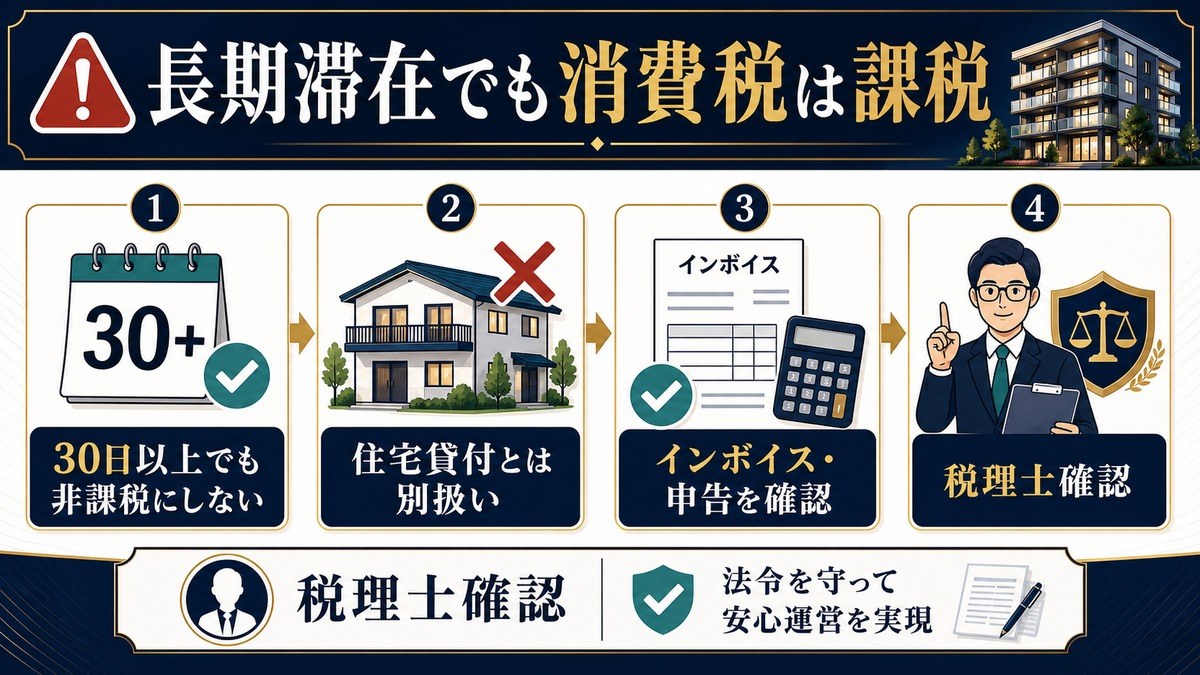 民泊 長期滞在 消費税 課税取引 Image2完成デザイン