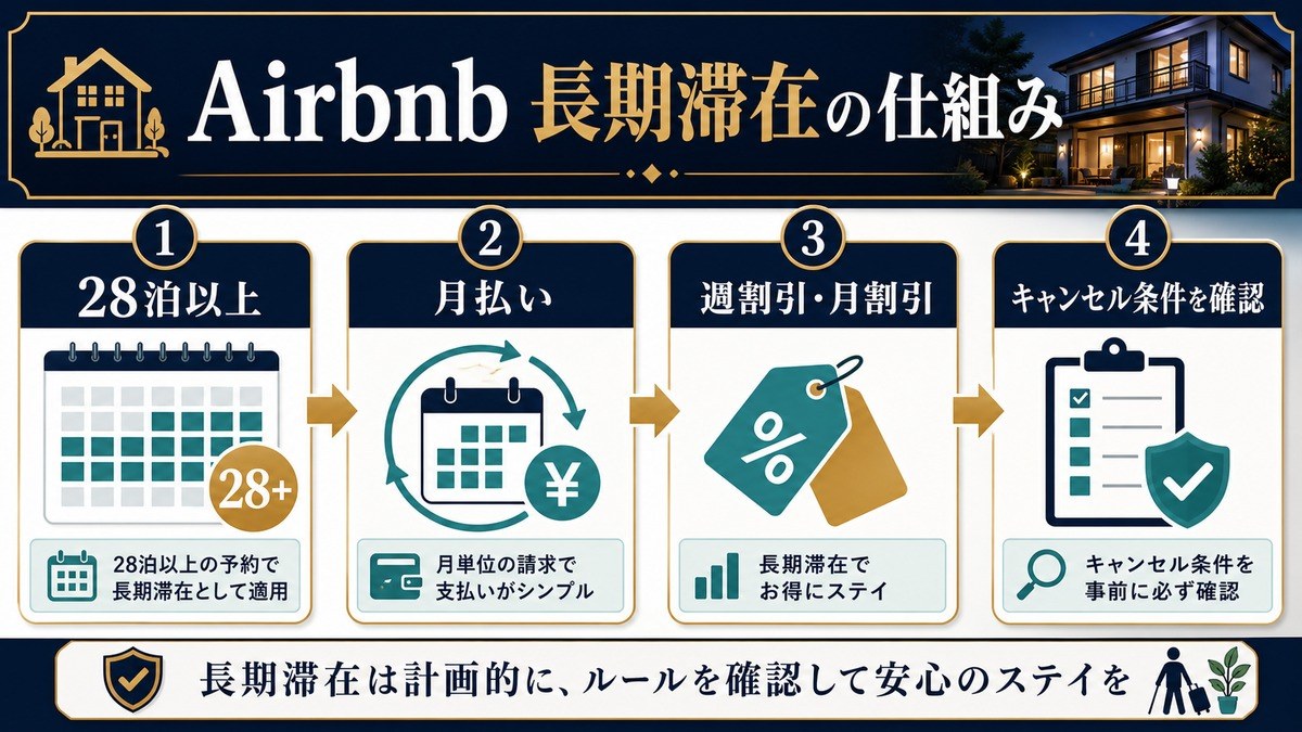 Airbnb 長期滞在 28泊 月払い Image2完成デザイン