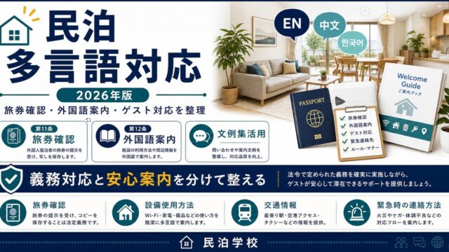 民泊 多言語対応 外国人ゲスト 2026 Image2完成デザイン