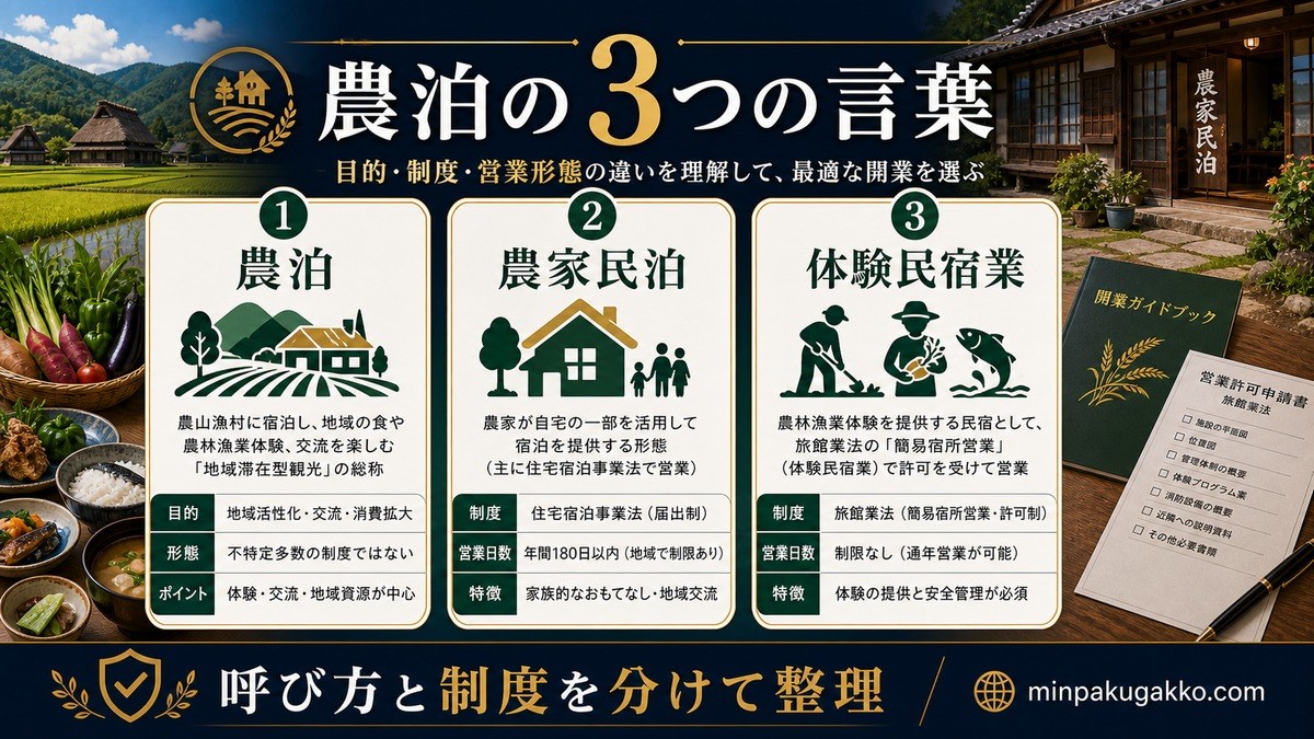 農家民泊 農村民泊 農泊の定義 Image2完成デザイン