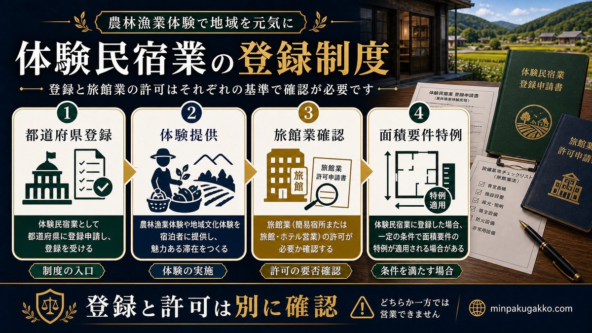 農林漁業体験民宿業 登録制度と旅館業確認 Image2完成デザイン