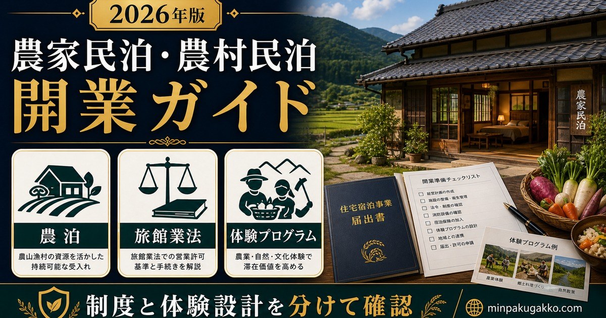 農家民泊 農村民泊 開業ガイド Image2完成デザイン