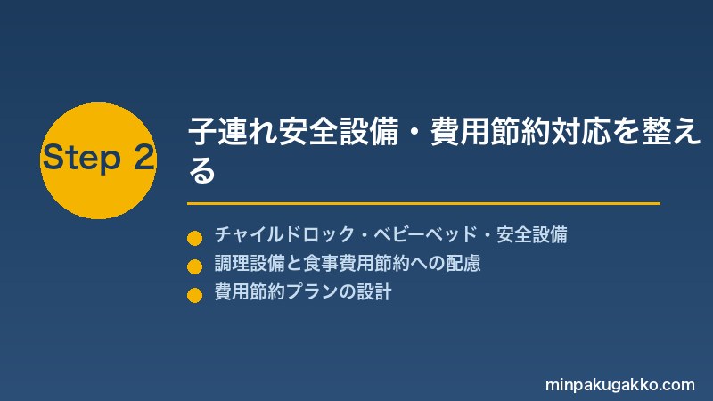 minpaku-parent-child-solo-2026 Step2 子連れ安全設備・費用節約対応を整える
