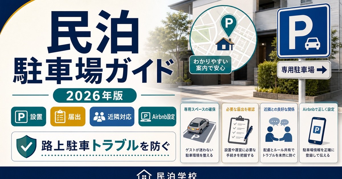 民泊 駐車場ガイド 2026 Image2完成デザイン