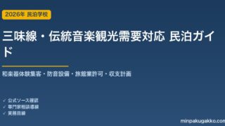 民泊 三味線・伝統音楽観光需要 対応ガイド 2026年版｜和楽器体験集客・防音設備・旅館業許可・収支計画まで徹底解説