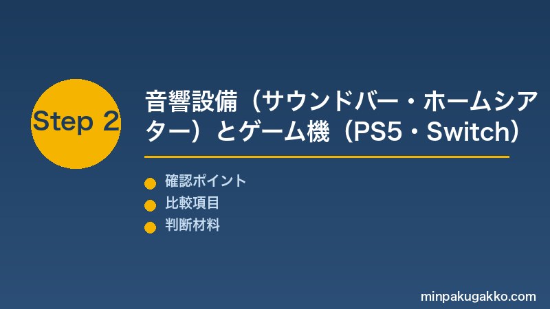 Step 2 音響設備とゲーム機