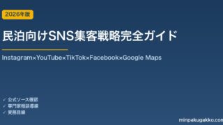 民泊向けSNS集客戦略完全ガイド 2026年版｜Instagram×YouTube×TikTok×FB×Google Mapsの5チャネル