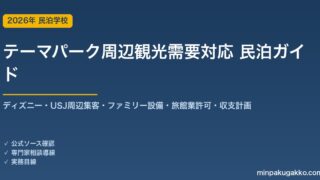 民泊 テーマパーク周辺観光需要 対応ガイド 2026年版｜ディズニー・USJ周辺集客・ファミリー設備・旅館業許可・収支計画まで徹底解説