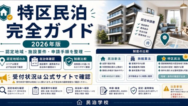 特区民泊 完全ガイド 2026 Image2完成デザイン